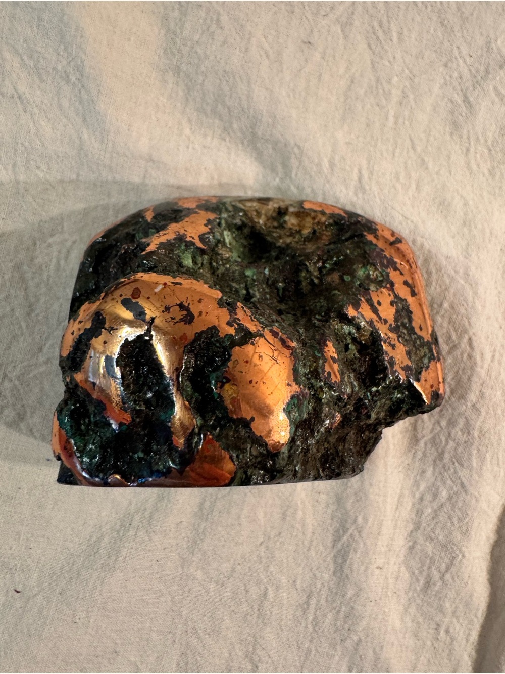 Michigan Native Float Copper Specimen 2.95 lb Polished Natural Mineral Display